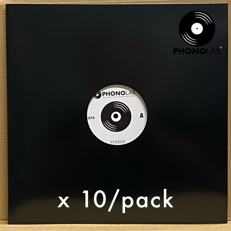 Black Card Outer Record Sleeves w/Die Cut Hole (350GSM) PhonoLab Heavy Industries Black Card Outer Record Sleeves w/Die Cut Hole (350GSM) PhonoLab Heavy Industries