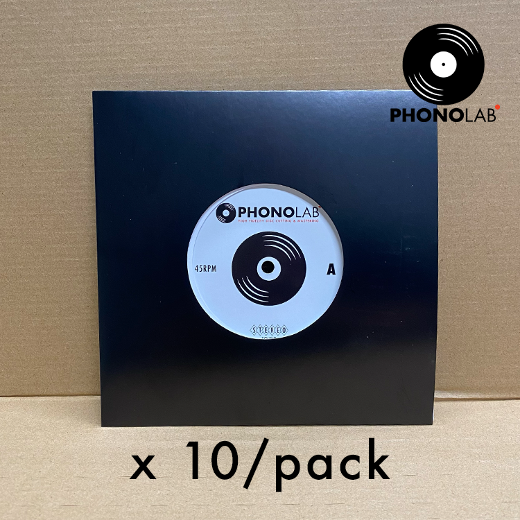 Black Card Outer Record Sleeves w/Die Cut Hole (350GSM)